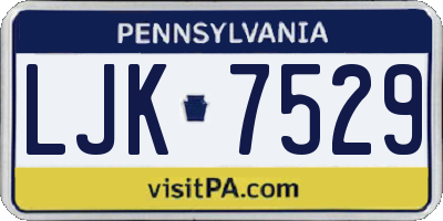 PA license plate LJK7529