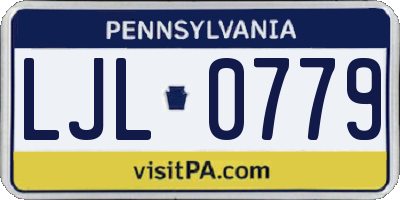 PA license plate LJL0779