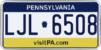 PA license plate LJL6508
