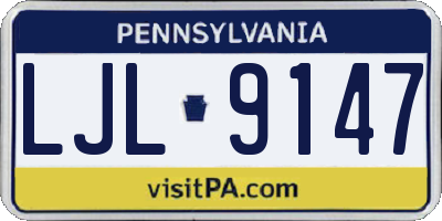 PA license plate LJL9147