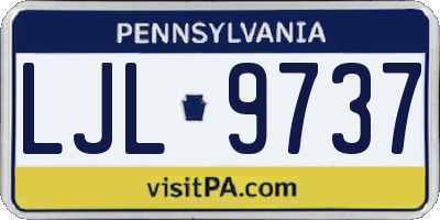 PA license plate LJL9737
