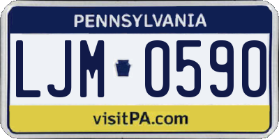 PA license plate LJM0590