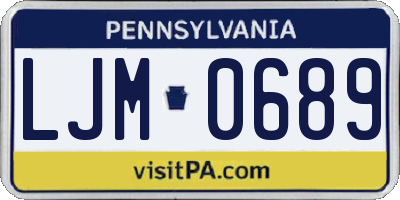 PA license plate LJM0689