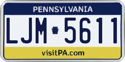 PA license plate LJM5611