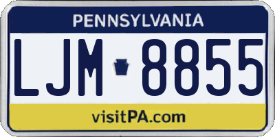 PA license plate LJM8855