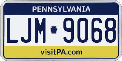 PA license plate LJM9068