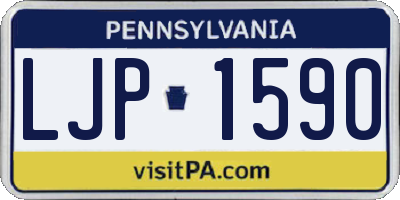 PA license plate LJP1590