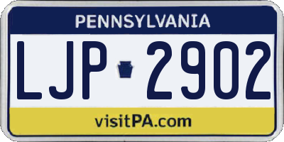 PA license plate LJP2902
