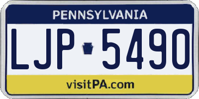 PA license plate LJP5490