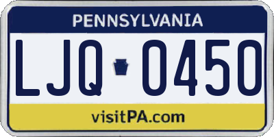 PA license plate LJQ0450