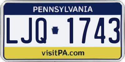 PA license plate LJQ1743