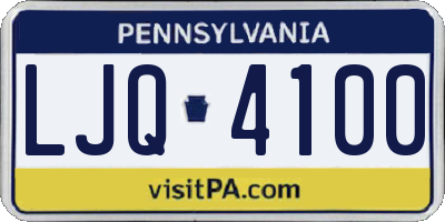 PA license plate LJQ4100