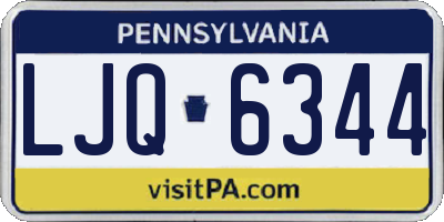 PA license plate LJQ6344