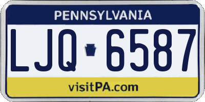 PA license plate LJQ6587