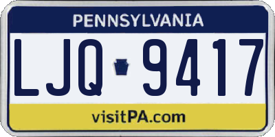 PA license plate LJQ9417