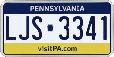 PA license plate LJS3341