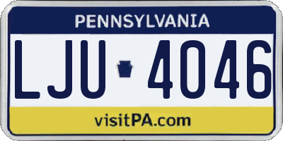 PA license plate LJU4046