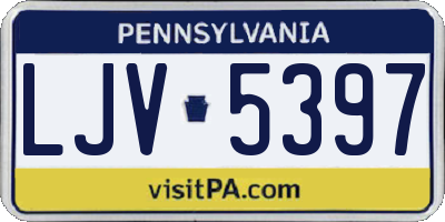 PA license plate LJV5397