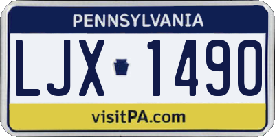 PA license plate LJX1490