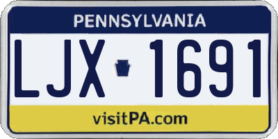 PA license plate LJX1691