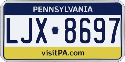 PA license plate LJX8697