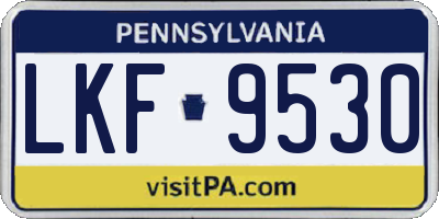 PA license plate LKF9530