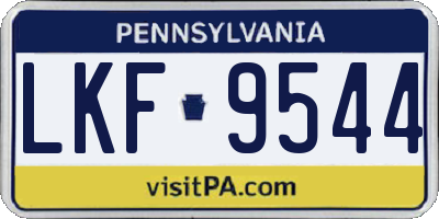 PA license plate LKF9544