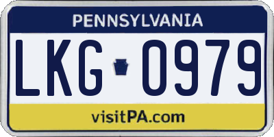 PA license plate LKG0979