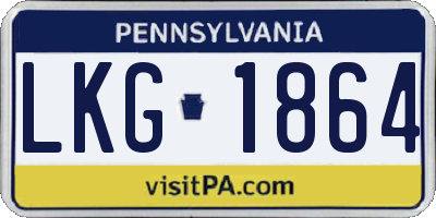 PA license plate LKG1864