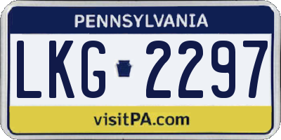 PA license plate LKG2297