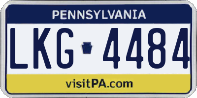 PA license plate LKG4484