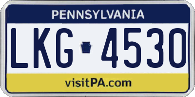 PA license plate LKG4530