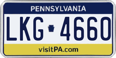 PA license plate LKG4660