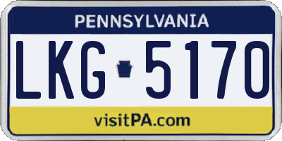 PA license plate LKG5170