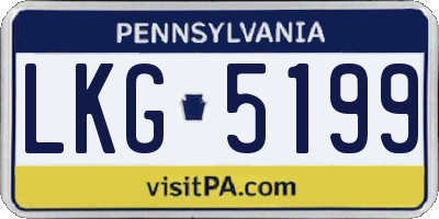 PA license plate LKG5199