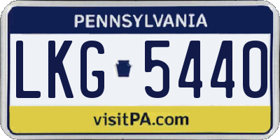 PA license plate LKG5440