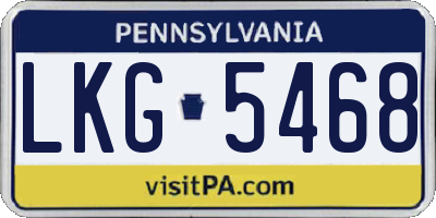 PA license plate LKG5468