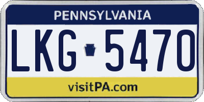 PA license plate LKG5470