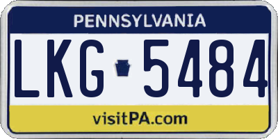 PA license plate LKG5484