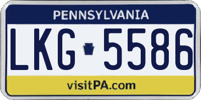 PA license plate LKG5586