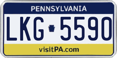 PA license plate LKG5590