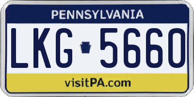 PA license plate LKG5660
