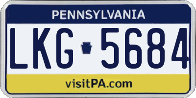 PA license plate LKG5684