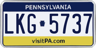 PA license plate LKG5737
