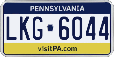 PA license plate LKG6044