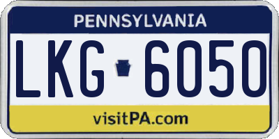 PA license plate LKG6050