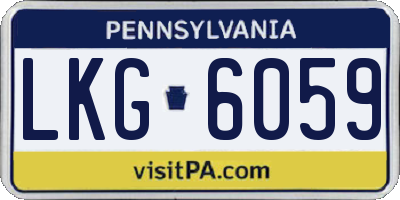 PA license plate LKG6059