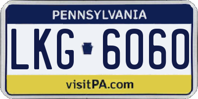 PA license plate LKG6060