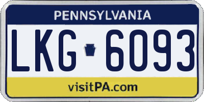 PA license plate LKG6093