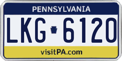 PA license plate LKG6120
